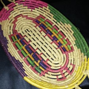 Large  boho ,oblong basket